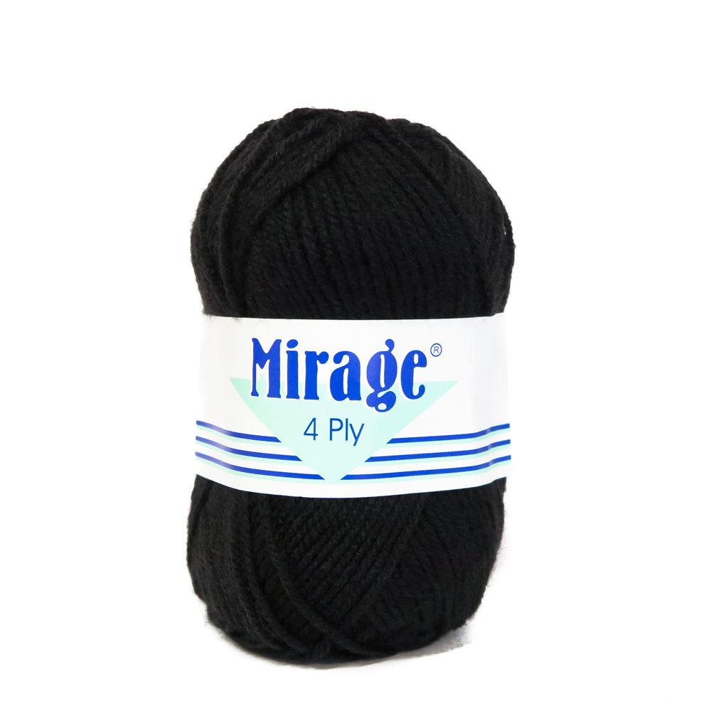 MIRAGE 4PLY BALLS – 017 BLACK